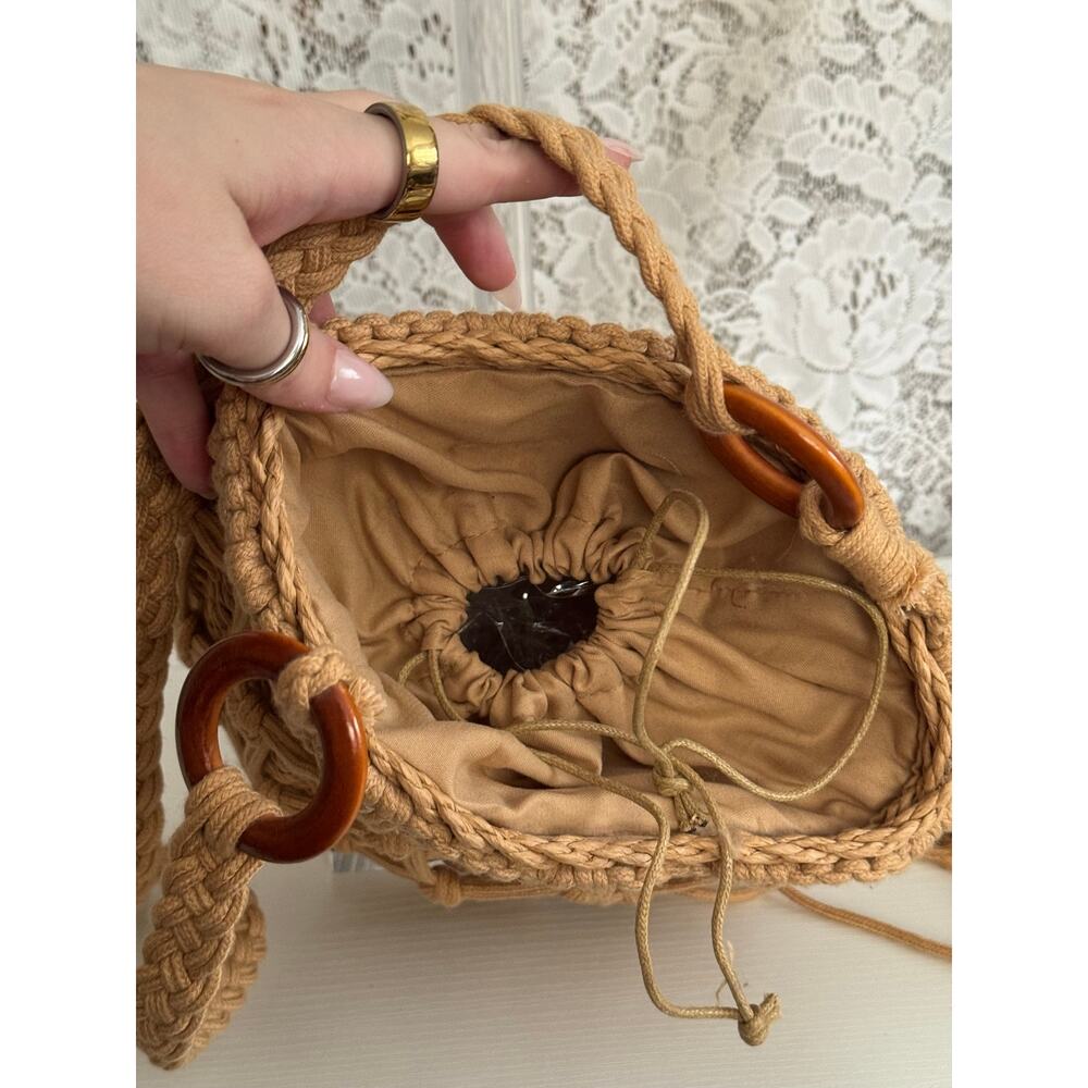 Lot of 3 Boho Straw Crossbody Bags Woven Raffia Shell Beach Summer NWOT - Picture 13 of 14